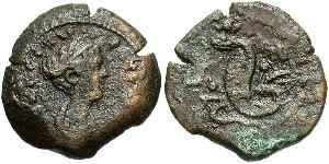 1 Obol Roman Empire (27BC-395) Bronze Faustina II (130-175)