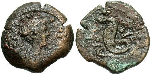 1 Obol Roman Empire (27BC-395) Bronze Faustina II (130-175)