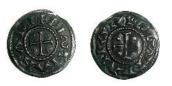 1 Obolo Regno franco (481-843) Argento Ludovico il Pio (778-840)