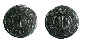1 Obolo Regno franco (481-843) Argento Ludovico il Pio (778-840)