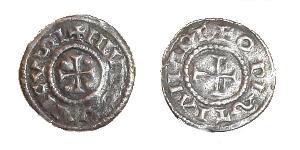 1 Obolo Regno franco (481-843) Argento Ludovico il Pio (778-840)