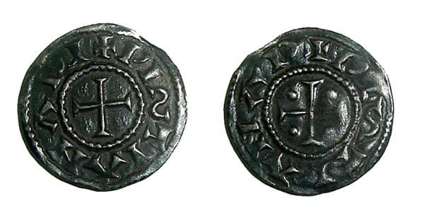 1 Obolo Regno franco (481-843) Argento Ludovico il Pio (778-840)
