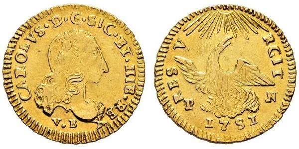 1 Oncia Italian city-states / Італія Золото Карл III король Іспанії (1716 -1788)
