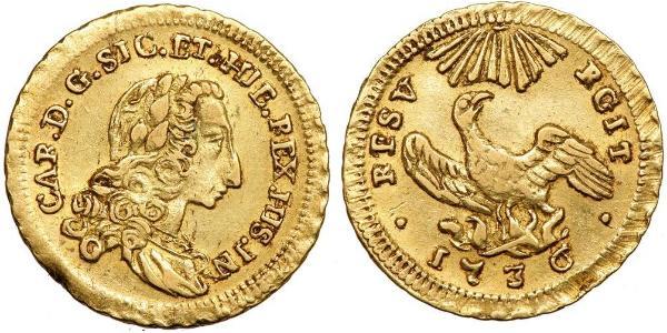 1 Oncia Italian city-states / Італія Золото Карл III король Іспанії (1716 -1788)