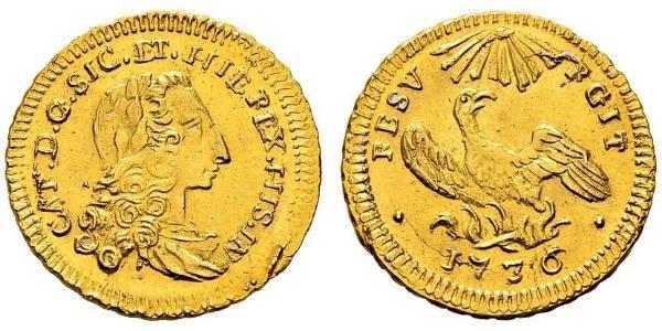 1 Oncia Italian city-states / Італія Золото Карл III король Іспанії (1716 -1788)