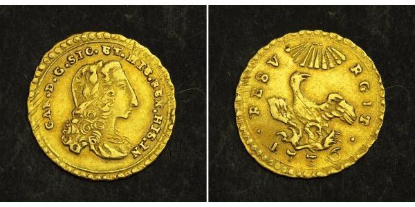 1 Oncia Италия / Italian city-states Золото Карл III король Испании (1716 -1788)