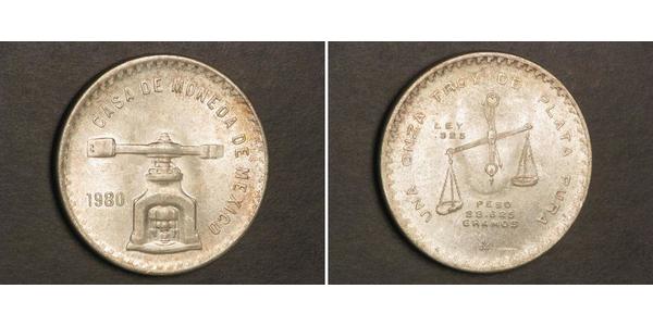 1 Onza United Mexican States (1867 - ) Silver 