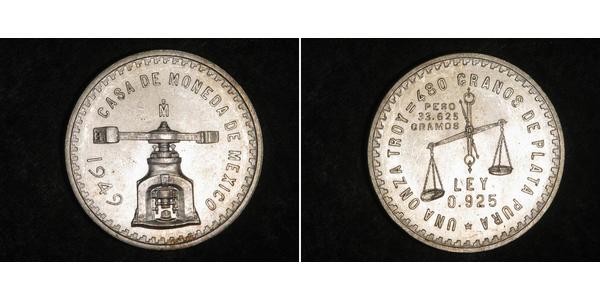 1 Onza United Mexican States (1867 - ) Silver 