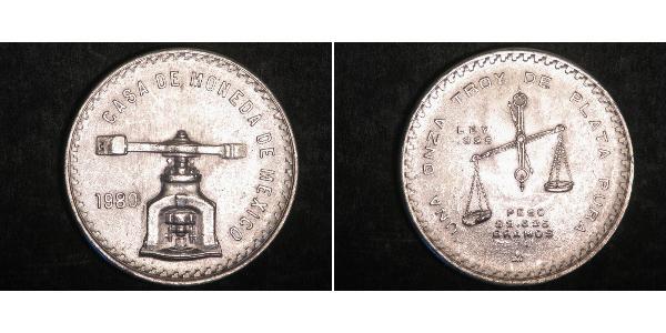 1 Onza United Mexican States (1867 - ) Silver 