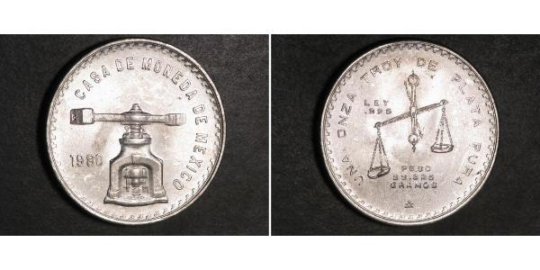 1 Onza United Mexican States (1867 - ) Silver 