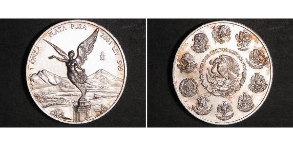 1 Onza Mexico / United Mexican States (1867 - ) Silver 