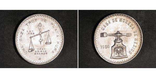 1 Onza Мексиканські Сполучені Штати (1867 - ) Срібло 