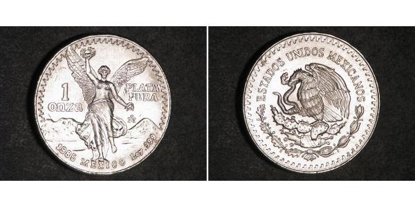 1 Onza Мексиканські Сполучені Штати (1867 - ) Срібло 