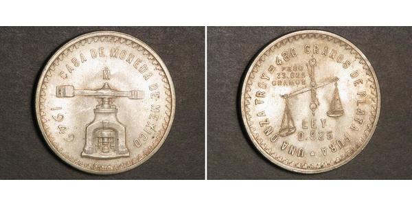 1 Onza Мексиканські Сполучені Штати (1867 - ) Срібло 