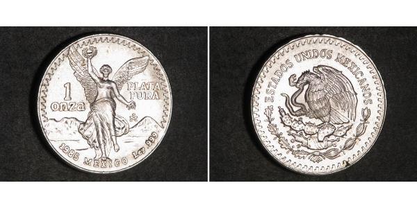 1 Onza Мексиканські Сполучені Штати (1867 - ) Срібло 