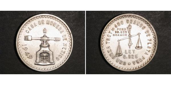 1 Onza Мексиканські Сполучені Штати (1867 - ) Срібло 