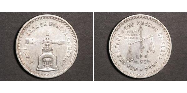 1 Onza Мексиканські Сполучені Штати (1867 - ) Срібло 