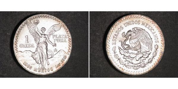 1 Onza Мексиканські Сполучені Штати (1867 - ) Срібло 
