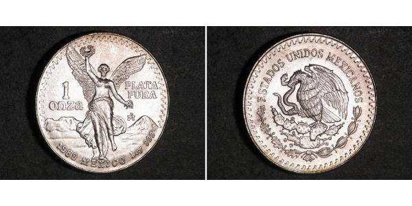 1 Onza Мексиканські Сполучені Штати (1867 - ) Срібло 