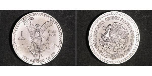 1 Onza Мексиканські Сполучені Штати (1867 - ) Срібло 