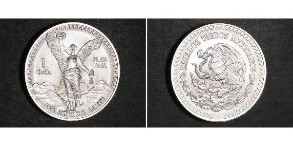 1 Onza Мексиканські Сполучені Штати (1867 - ) Срібло 