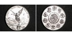 1 Onza Мексиканські Сполучені Штати (1867 - ) / Мексика Срібло 