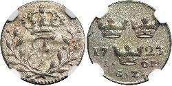 1 Ore Svezia Argento Federico I di Svezia (1676 -1751)