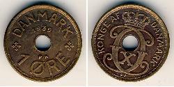 1 Ore Danemark Bronze 