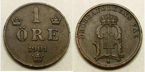 1 Ore Schweden Bronze 