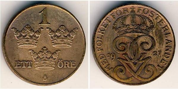 1 Ore Sweden Bronze 