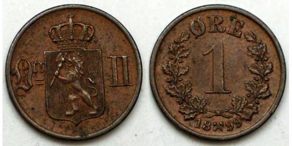 1 Ore Norwegen Kupfer 
