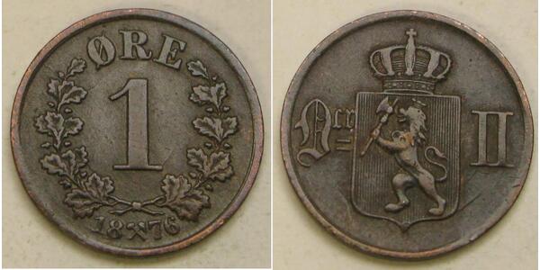 1 Ore Norwegen Kupfer 