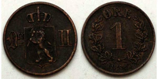 1 Ore Norwegen Kupfer 