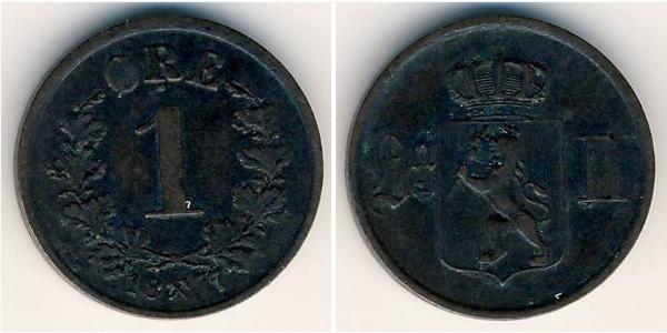 1 Ore Norwegen Kupfer 