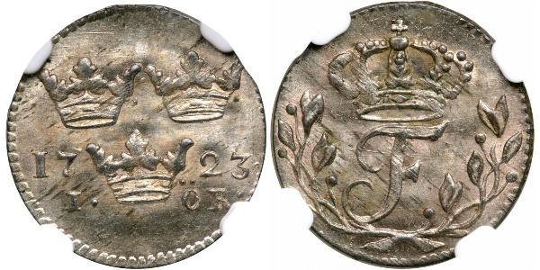 1 Ore Schweden Silber Friedrich (Schweden) (1676 -1751)