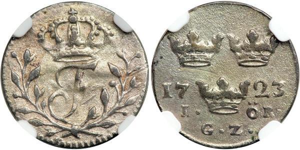 1 Ore Sweden Silver Frederick I of Sweden (1676 -1751)