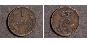 1 Ore Danimarca  Cristiano IX di Danimarca (1818-1906)