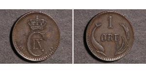 1 Ore Danimarca  Cristiano IX di Danimarca (1818-1906)