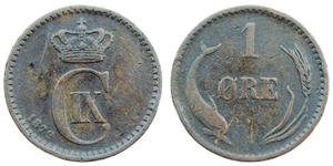 1 Ore Danimarca  Cristiano IX di Danimarca (1818-1906)
