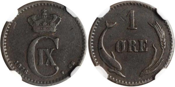 1 Ore Danimarca  Cristiano IX di Danimarca (1818-1906)