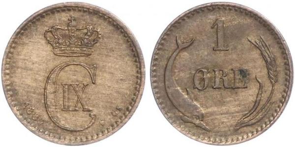 1 Ore Denmark  Christian IX of Denmark (1818-1906)