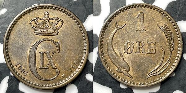1 Ore Denmark  Christian IX of Denmark (1818-1906)