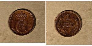 1 Ore Dänemark  Christian IX. von Dänemark (1818-1906)