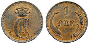 1 Ore Dänemark  Christian IX. von Dänemark (1818-1906)