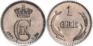 1 Ore Dänemark  Christian IX. von Dänemark (1818-1906)