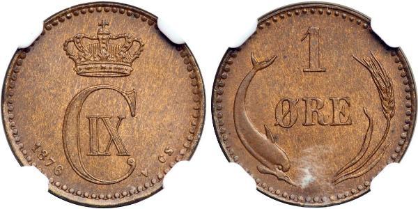 1 Ore Dänemark  Christian IX. von Dänemark (1818-1906)