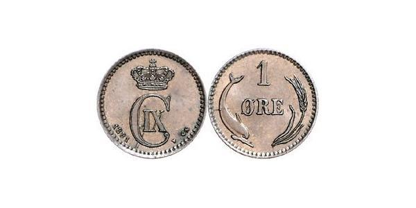 1 Ore Dänemark  Christian IX. von Dänemark (1818-1906)