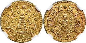 1 Pagoda Compañía Británica de las Indias Orientales (1757-1858) Oro 