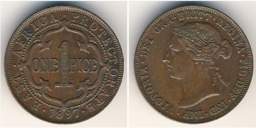 1 Paisa Africa orientale Bronzo Vittoria (1819 - 1901)