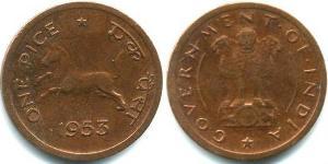 1 Paisa India (1950 - ) Cobre 